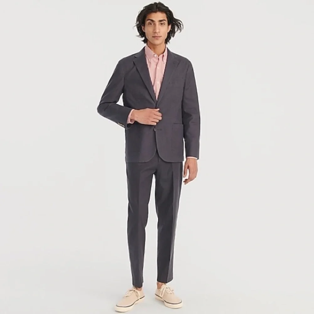 J Crew Slim-fit suit jacket in stretch hemp-organic cottonItem BC612